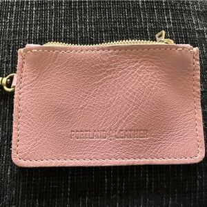 Portland Leather Zip Zap Duo Wallet Vintage pink